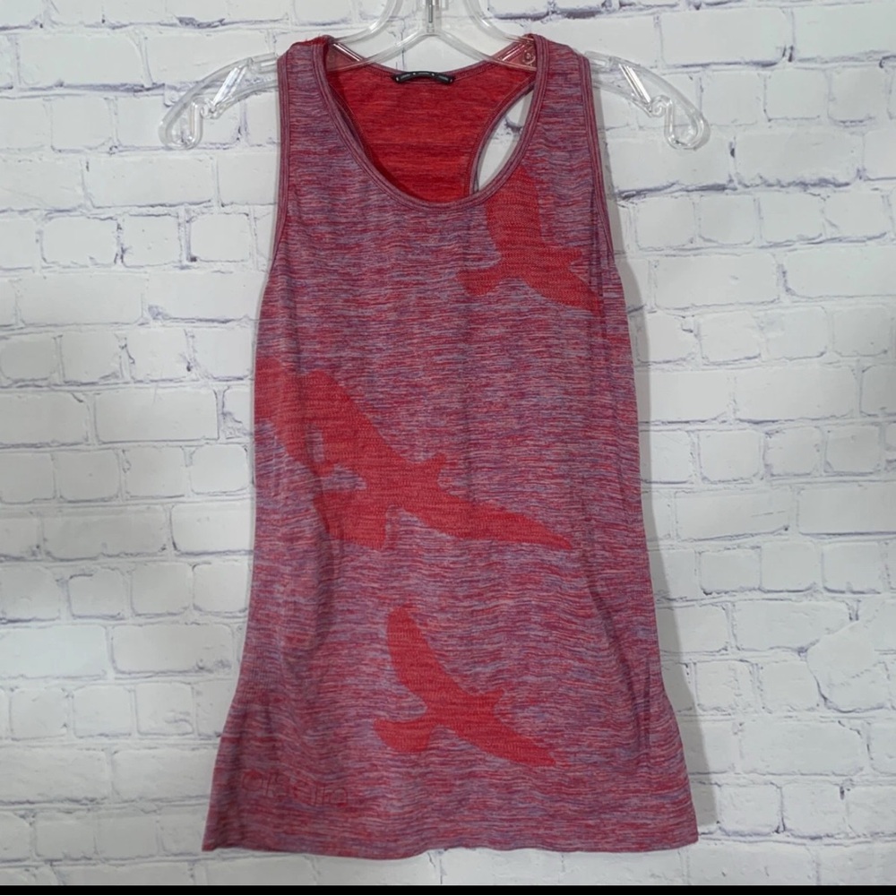 Oiselle Flyte Wings Out Seamless Racerback Tank Top Pink Womens Size Small